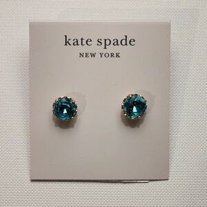 NWT Kate Spade Gold-Tone That Sparkle Blue Stud Earrings